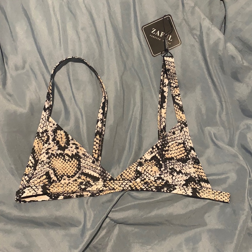 Snake print bikini top